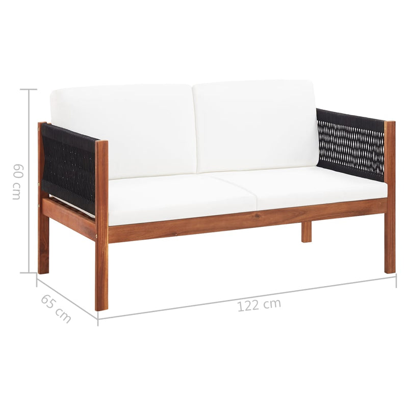 Garden Sofa 2-Seater Solid Acacia Wood