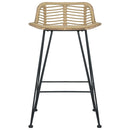 Bar Chairs 2 pcs Natural Rattan
