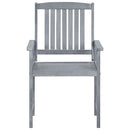 Garden Chairs 2 pcs Grey Solid Acacia Wood