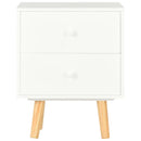Bedside Cabinets 2 pcs White 40x30x50 cm Solid Pinewood