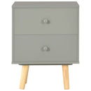 Bedside Cabinets 2 pcs Grey 40x30x50 cm Solid Pinewood