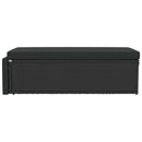 2 Piece Garden Lounge Set with Cushions Poly Rattan Black