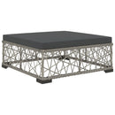 6 Piece Garden Lounge Set with Cushions Poly Rattan Grey