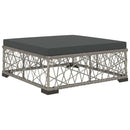 6 Piece Garden Lounge Set with Cushions Poly Rattan Grey