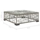 5 Piece Garden Lounge Set with Cushions Poly Rattan Grey