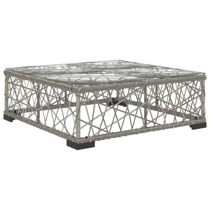 6 Piece Garden Lounge Set with Cushions Poly Rattan Grey