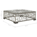 6 Piece Garden Lounge Set with Cushions Poly Rattan Grey