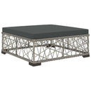 6 Piece Garden Lounge Set with Cushions Poly Rattan Grey