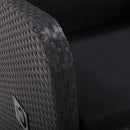 Reclining Garden Chairs 2 pcs with Cushions Poly Rattan Black
