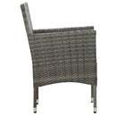 idaXL Garden Dining Chairs 2 pcs Poly Rattan Grey