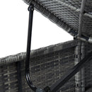 Sun Lounger with Cushion Poly Rattan Grey