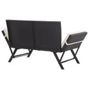 Garden Bench with Cushions 176 cm Black Poly Rattan