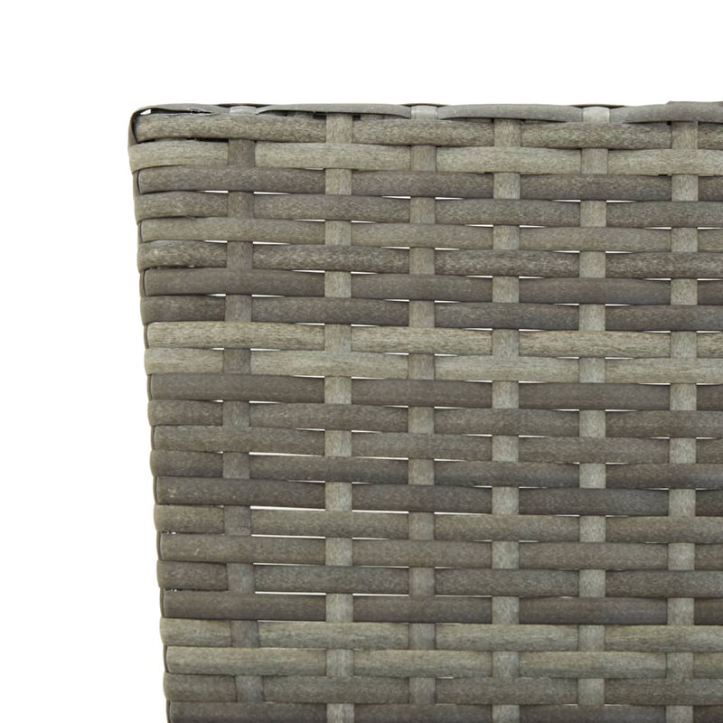 Garden Bench with Cushions 176 cm Grey Poly Rattan