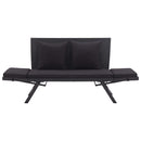 Garden Bench with Cushions 176 cm Black Poly Rattan