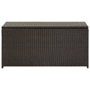 Garden Storage Box Poly Rattan 100x50x50 cm Brown
