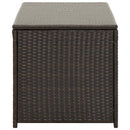 Garden Storage Box Poly Rattan 100x50x50 cm Brown