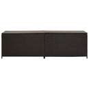 Garden Storage Box Poly Rattan 200x50x60 cm Brown