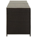 Garden Storage Box Poly Rattan 200x50x60 cm Brown