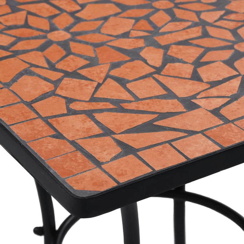 Mosaic Bistro Table Terracotta 60 cm Ceramic