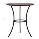 Mosaic Bistro Table Orange/Grey 60cm Ceramic