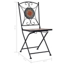 Mosaic Bistro Chairs 2 pcs Orange/Grey