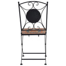 Mosaic Bistro Chairs 2 pcs Orange/Grey