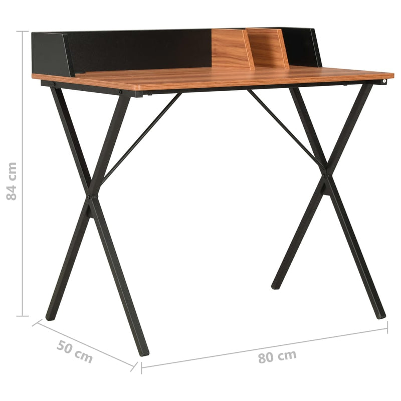 Desk Black and Brown 80x50x84 cm