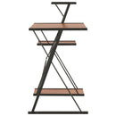 Desk with Shelf Black and Brown 116x50x93 cm