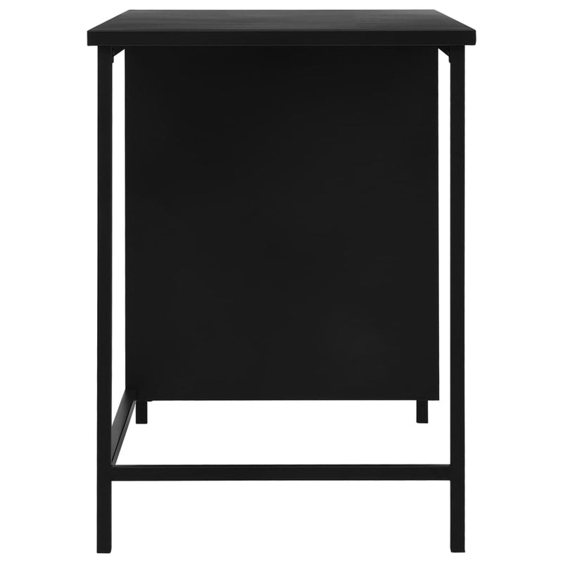 Desk with Drawers Industrial Black 120x55x75 cm Steel