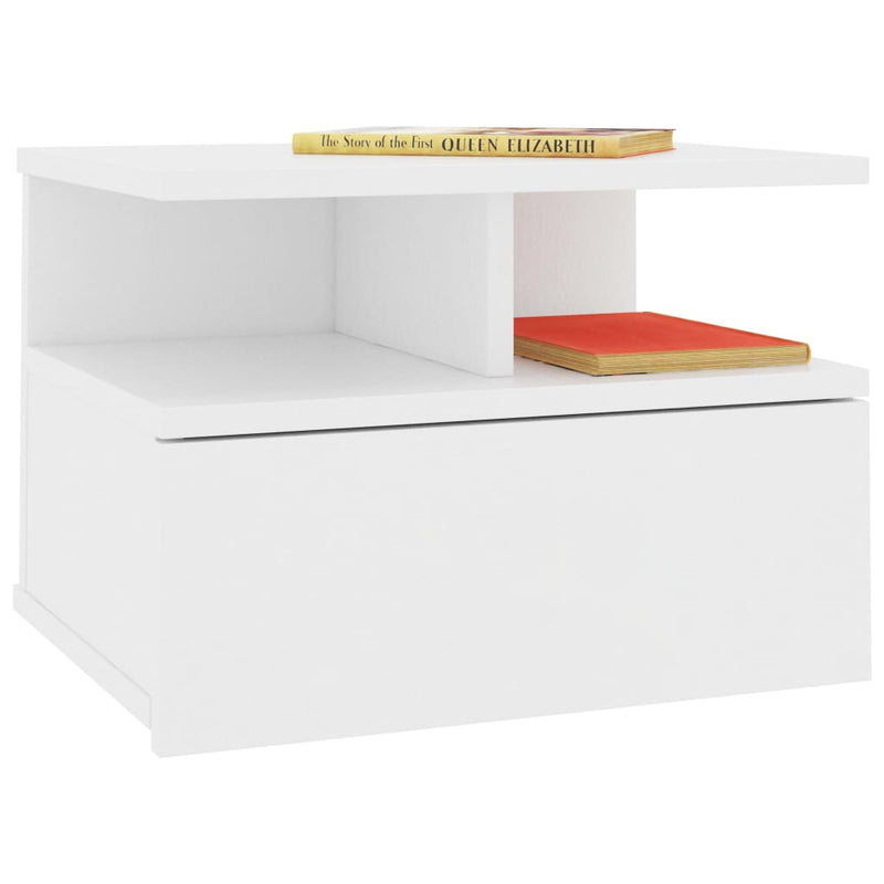 Floating Nightstands 2 pcs White 40x31x27 cm