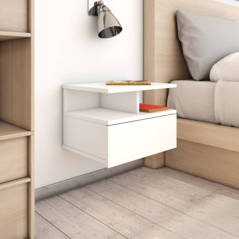 Floating Nightstands 2 pcs White 40x31x27 cm