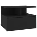 Floating Nightstand Black 40x31x27 cm