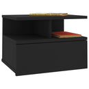 Floating Nightstand Black 40x31x27 cm