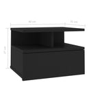 Floating Nightstand Black 40x31x27 cm
