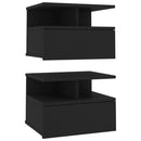 Floating Nightstands 2 pcs Black 40x31x27 cm