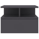 Floating Nightstands 2 pcs Grey 40x31x27 cm