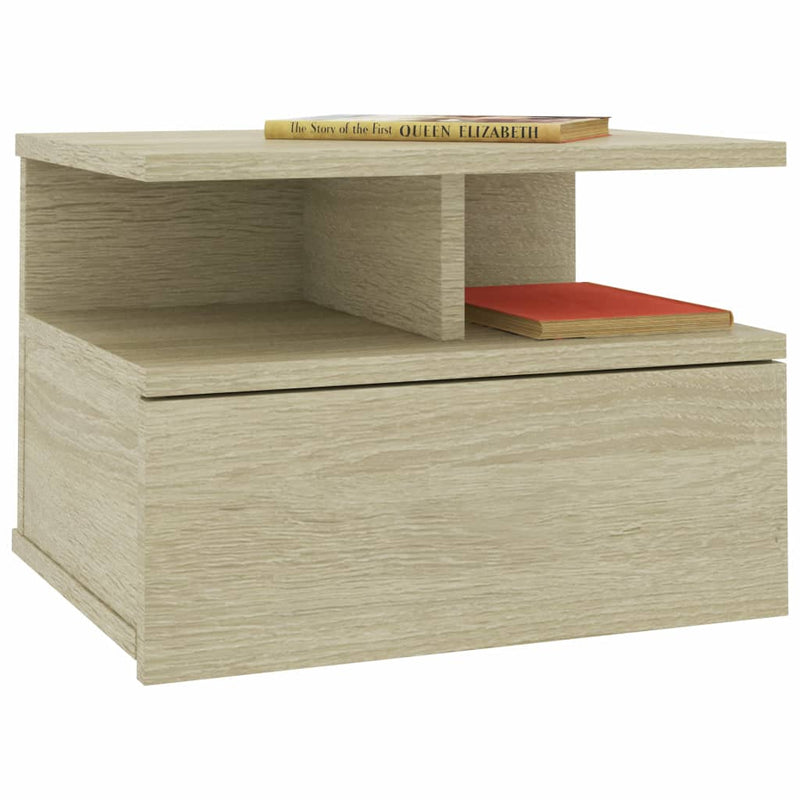 Floating Nightstands 2 pcs Sonoma Oak 40x31x27 cm
