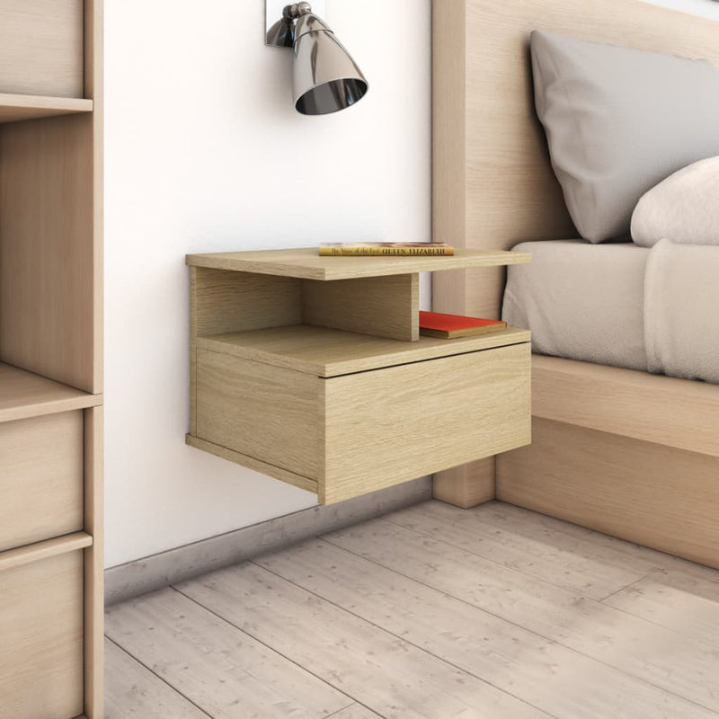 Floating Nightstands 2 pcs Sonoma Oak 40x31x27 cm
