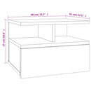 Floating Nightstand Concrete Grey 40x31x27 cm