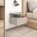 Floating Nightstand Concrete Grey 40x31x27 cm