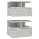 Floating Nightstands 2 pcs Concrete Grey 40x31x27 cm