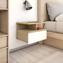 Floating Nightstands 2 pcs White and Sonoma Oak 40x31x27 cm
