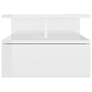 Floating Nightstand High Gloss White 40x31x27 cm