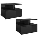 Floating Nightstands 2 pcs High Gloss Black 40x31x27 cm