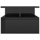 Floating Nightstands 2 pcs High Gloss Black 40x31x27 cm