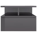 Floating Nightstands 2 pcs High Gloss Grey 40x31x27 cm