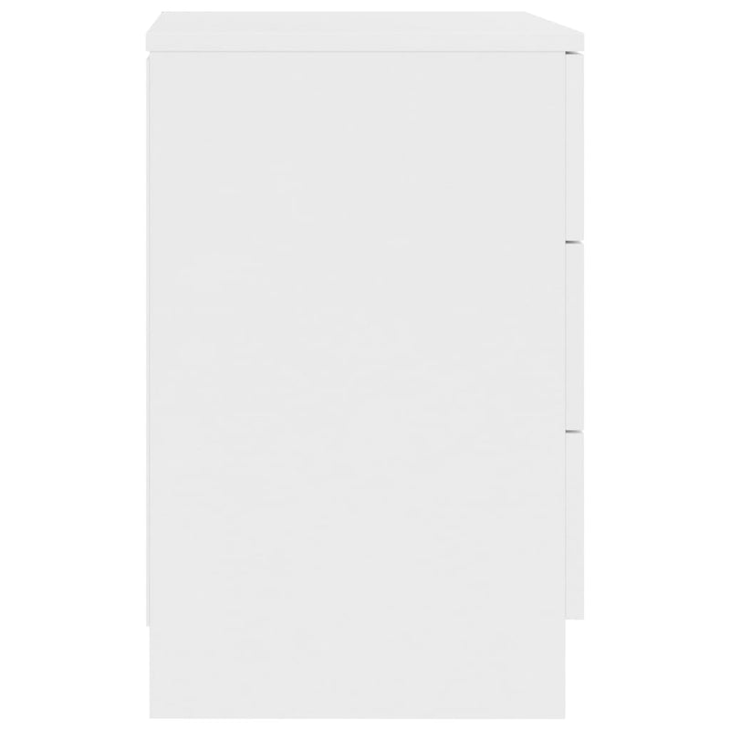 Bedside Cabinet White 38x35x56 cm