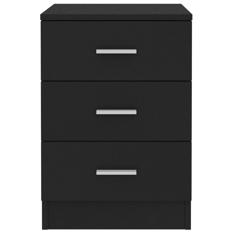 Bedside Cabinet Black 38x35x56 cm