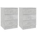 Bedside Cabinet Concrete Grey 38x35x56 cm
