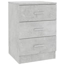 Bedside Cabinet Concrete Grey 38x35x56 cm